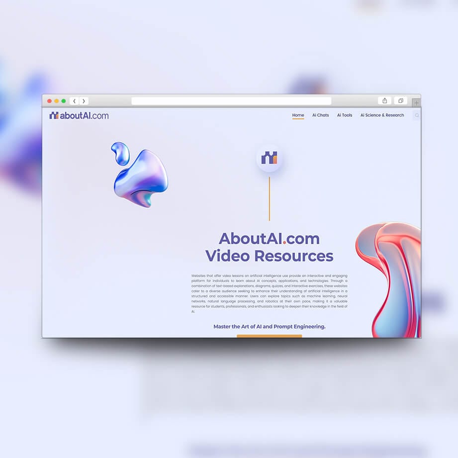aboutAI.com website preview designed by MalbarDesign