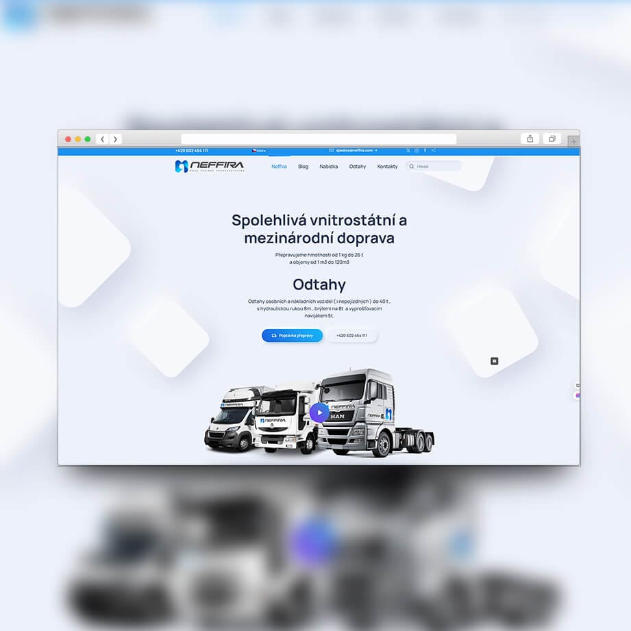 Neffira.com website designed by MalbarDesign