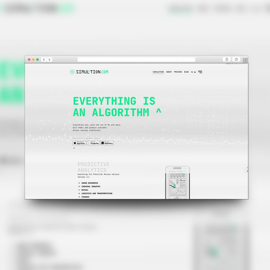 Simulation.com website designed by MalbarDesign