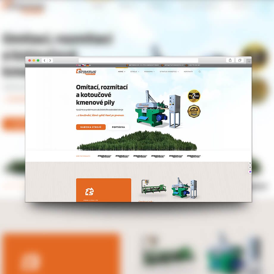 StratusWoodtec.cz website designed by MalbarDesign