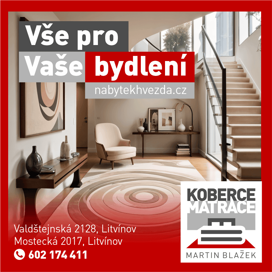 Magazine advertisement designed by MalbarDesign for Koberce a Matrace Hvězda