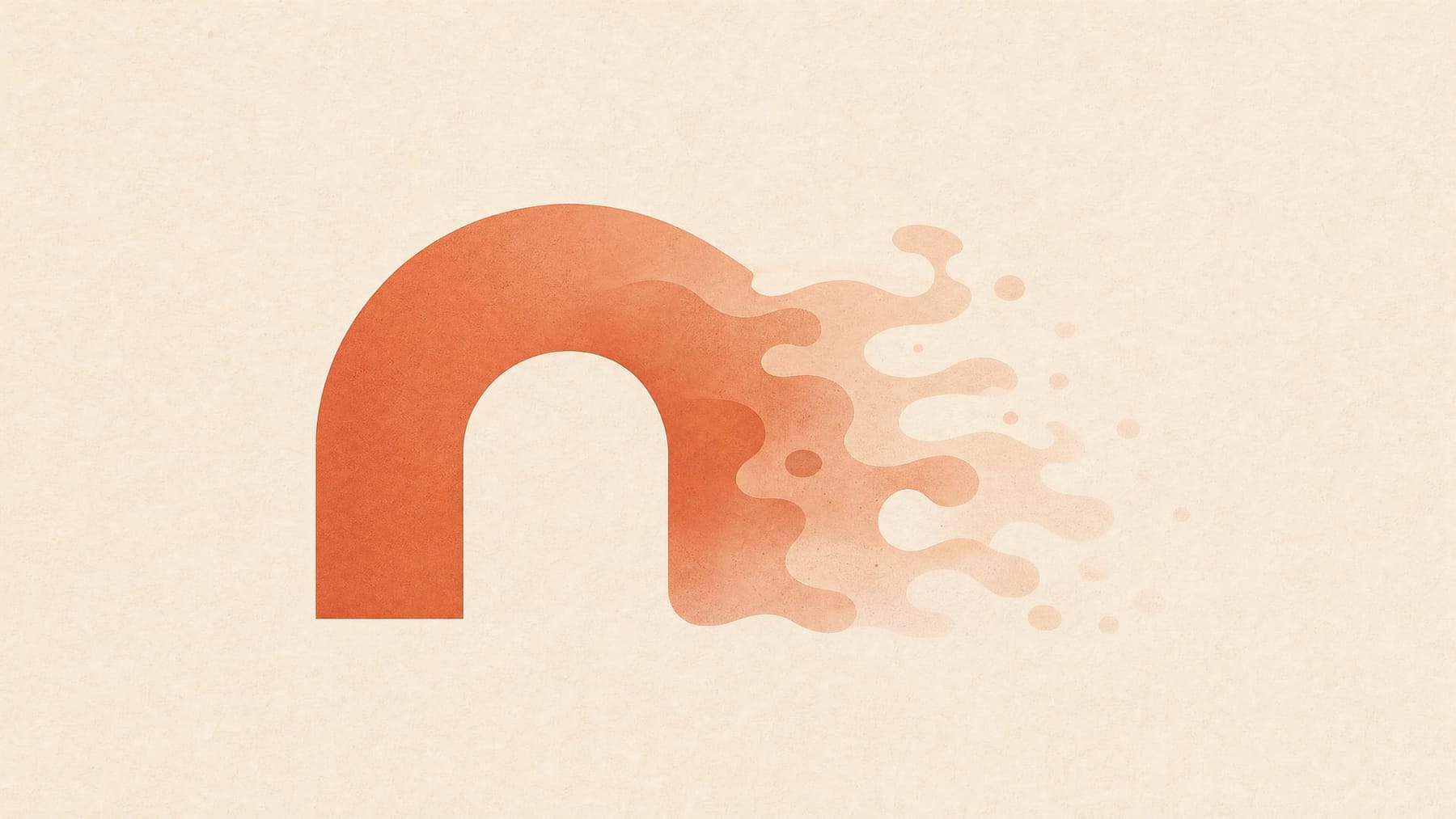blurry logos trend: a crisp brand mark dissolving and going fluid at one edge