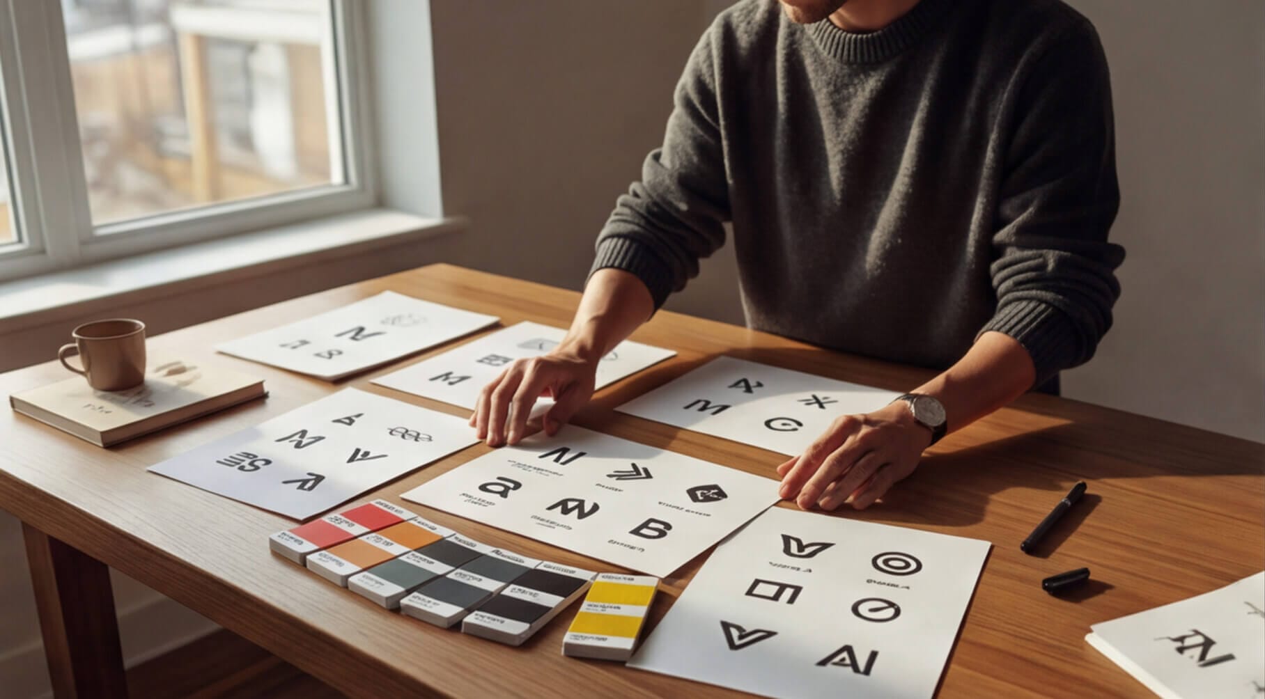 brand identity design process by malbardesign