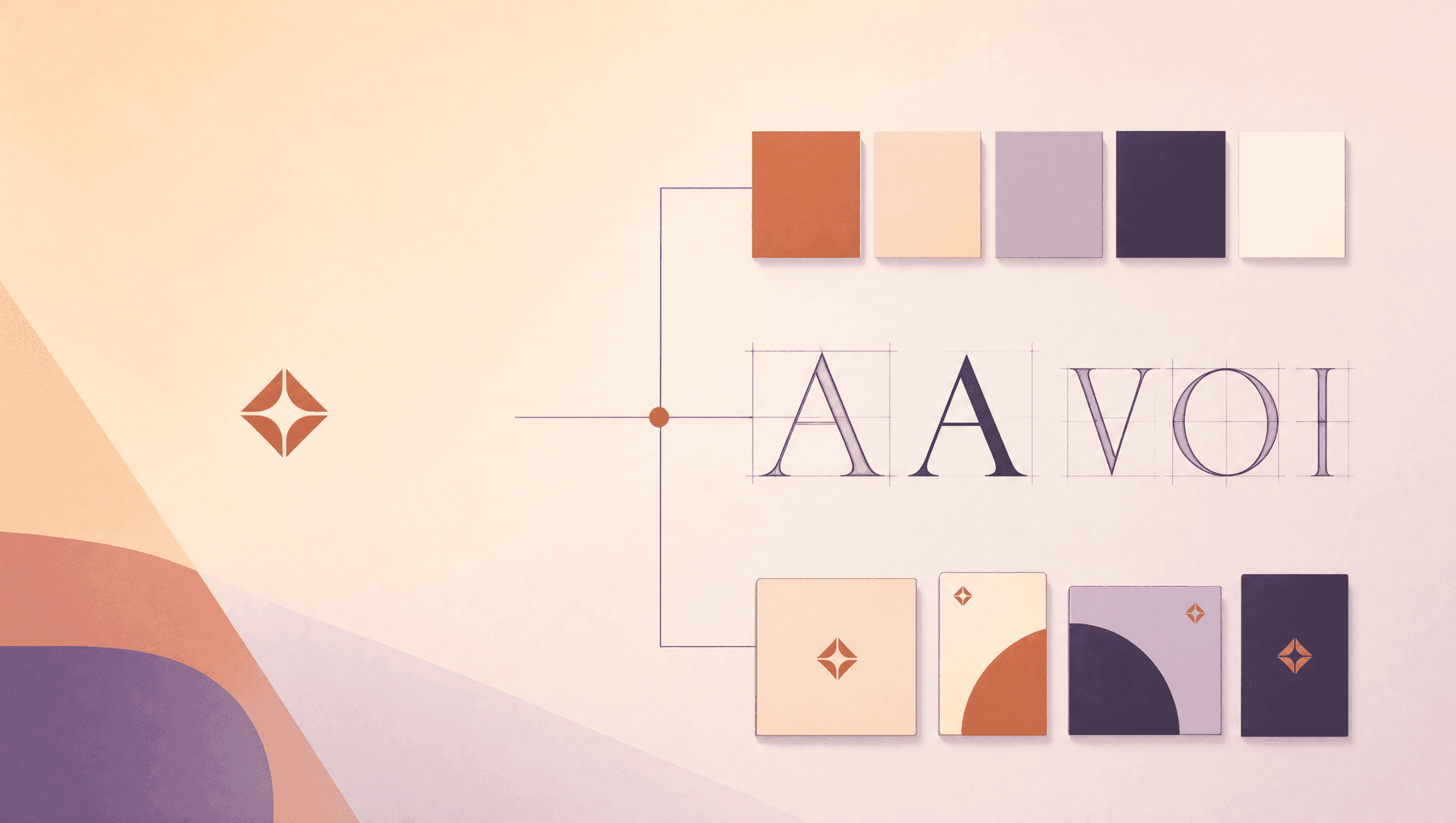 Just a logo is the wrong ask: a single lonely icon versus a full connected brand system of palette, type and applications