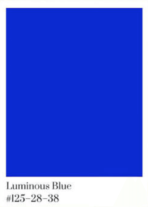 pantone color of the year 2027 luminous blue