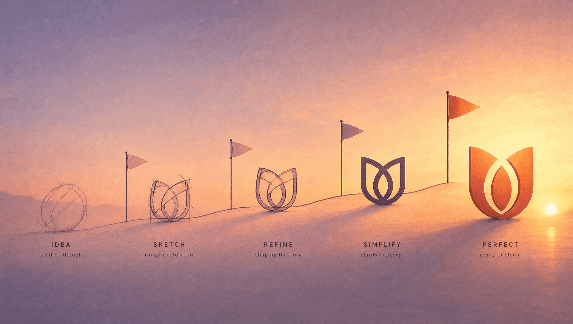 How long does logo design take — a timeline path from loose sketch through milestones to a finished brand mark