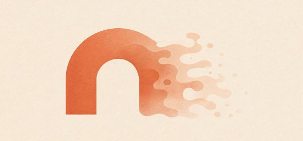 blurry logos trend — a crisp brand mark dissolving and going fluid at one edge