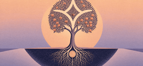 Is branding worth it — a coin planted as a seed growing into a tree whose canopy forms a brand mark